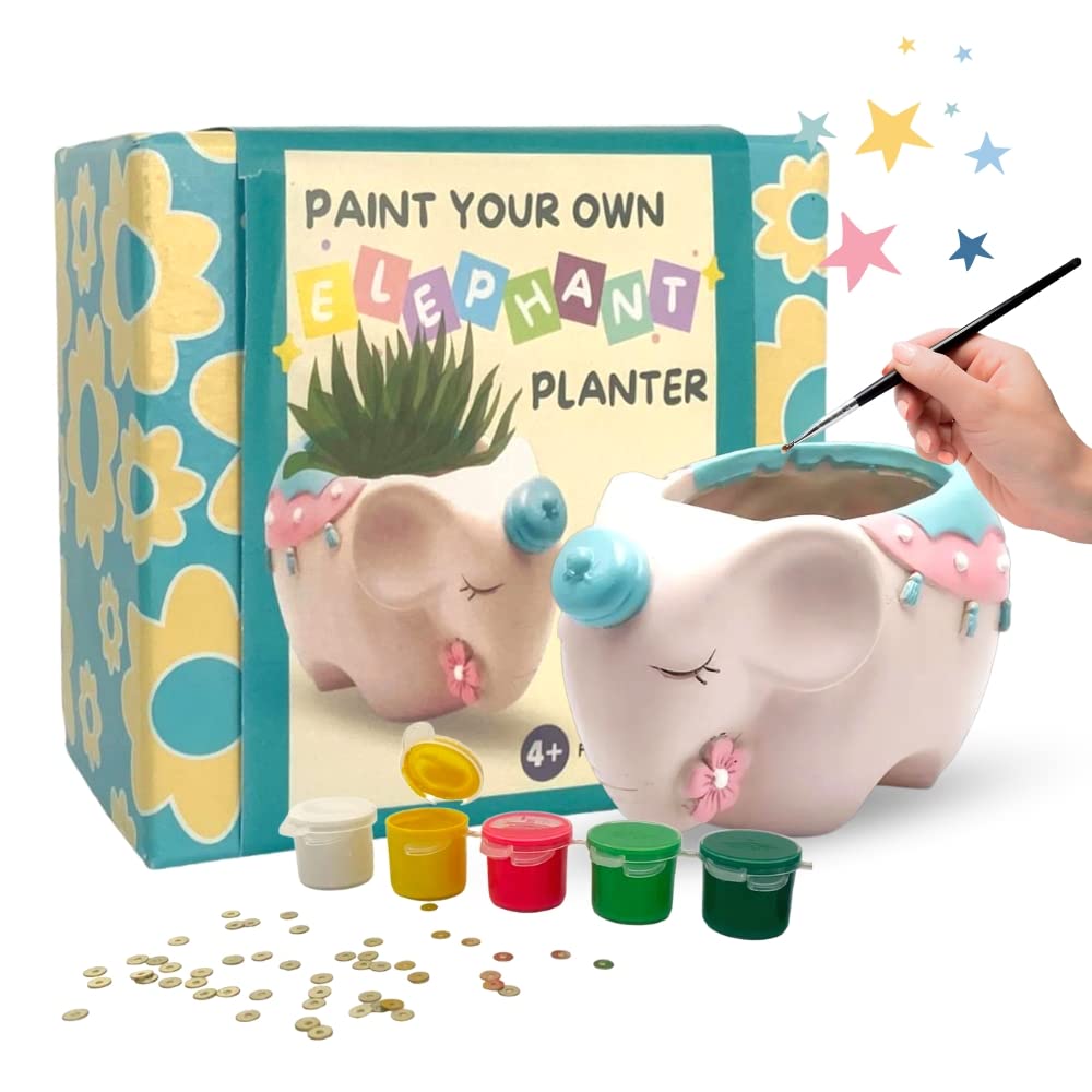 Paint Your Own Elephant Planter