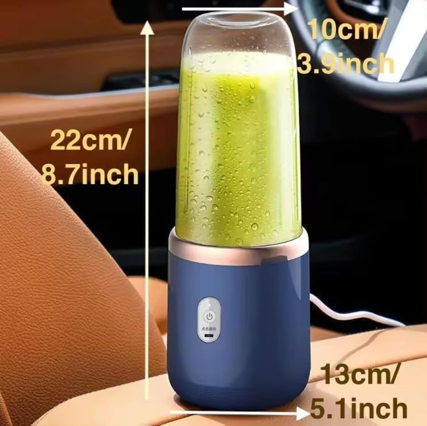 Portable Blender Electric Juicers Fruit Mixers USB Rechargeable Smoothie Mini Personal Juicer 6 Blades 3Gears With 1500 Mah Rechargeable Battery (Best In Segment)
